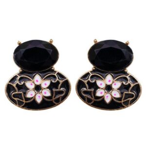 Noor Floral Enamel Stud Earrings