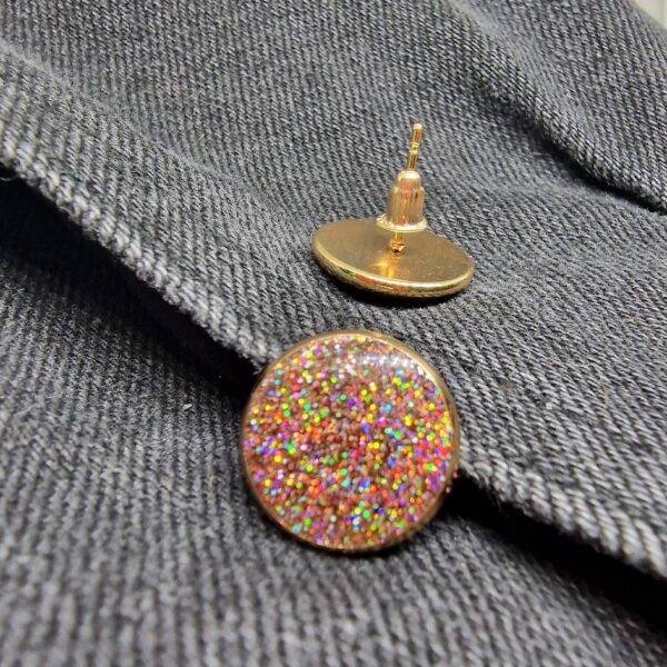 Iraasa Pink Glitter Stud Earrings – Pakistani Jewellery