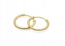 Gold hoop earrings in 17mm size